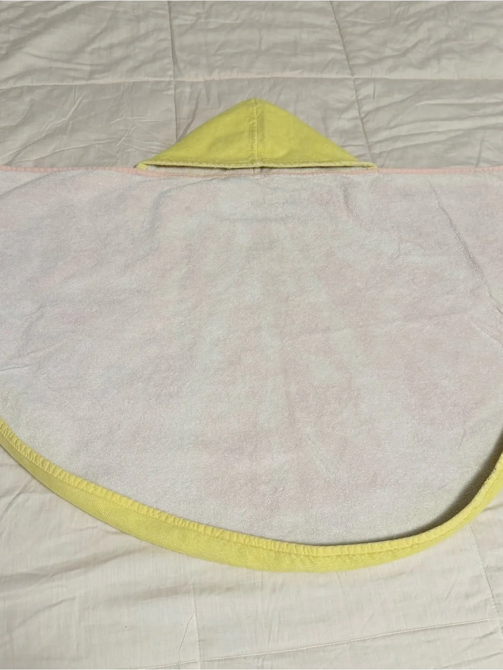 Pottery Barn Kids Pink Grapefruit Hooded Towel with Yellow Hood